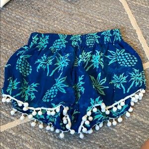 Blue pineapple shorts